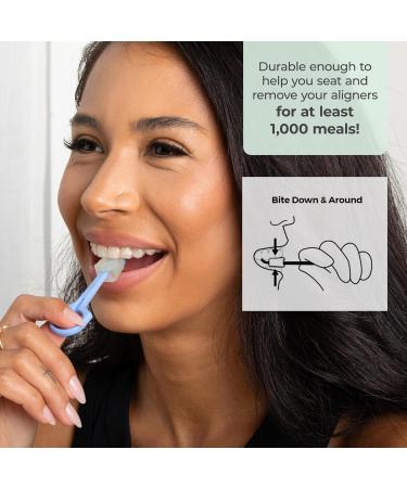 BITE ME 12 Pack Reusable 2 in 1 Clear Aligner Seating and Removal Tool Assorted Colors - Buy Online on GoSupps.com