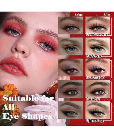 Goddvenus Russian Strip Lashes - Cat Eye Wispy False Eyelashes for Natural Volume (33C) - Buy Online on GoSupps.com