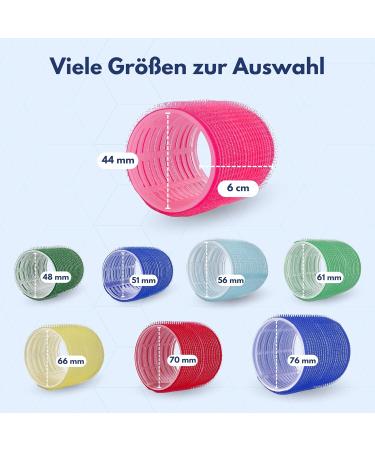 Ponik's Jumbo Hair Roller Curlers Set - Self-Adhering 6-Piece Pink 44mm Curly Curls - Perfect for Effortless Hair Styling - Buy Online on GoSupps.com