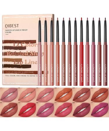 12 Colors Matte Lip Liner Set | Long Lasting & Waterproof | High Pigmented Lip Pencil for Women - Pakivs - Buy Online on GoSupps.com