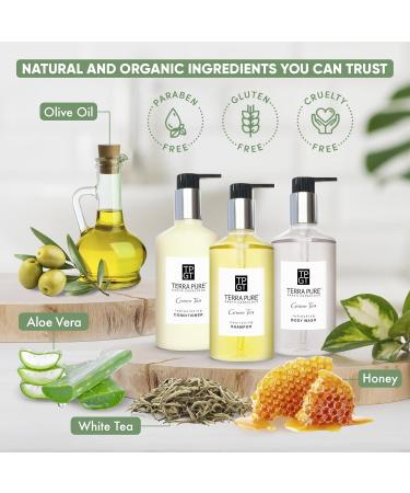 Buy Terra Pure 15-Piece Ecobox All-In-Kit | Green Tea Soap Shampoo & Conditioner Set | Bulk Hotel Toiletries & Personal Care Products - Buy Online on GoSupps.com