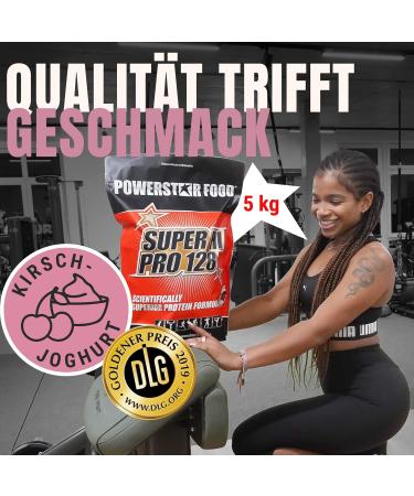 Powerstar Super Hi Pro 128 | 5kg Multi-Component Protein Powder | 79% Protein | Cherry Yoghurt Flavor | Ideal for Muscle Building | International Shipping Available - Buy Online on GoSupps.com
