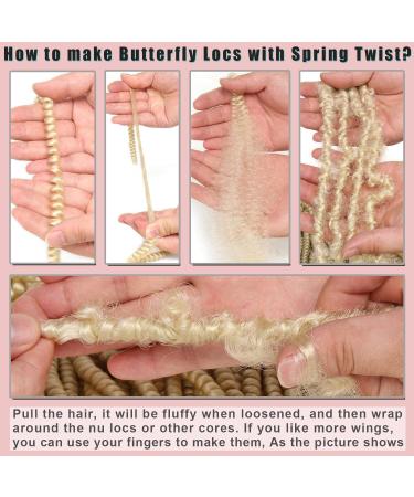 Xtrend 12 Inch 2 Pack Spring Twist Hair for Butterfly Faux Locks and Invisible Locs - Short Crochet Braids Hair Extension for Women - Synthetic Spring Curl Hair (1B) - Pack of 2 - Buy Online on GoSupps.com