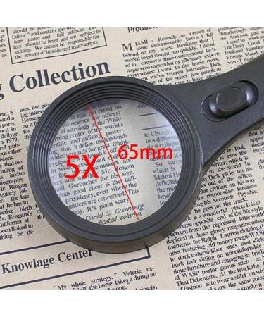 Lightweight Magnifying Glass Handheld 5X Magnifying Glass with Non-Slip Handle Suitable for Old People to Read Maps Watch Repairs Handicrafts Lofty Ambition - Buy Online on GoSupps.com