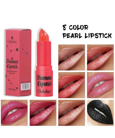 Glitter Diamond Lipstick | High Pigment Metallic Shimmer Lip Glaze | Long Lasting Non-Stick Lip Makeup for Women - Buy Online on GoSupps.com