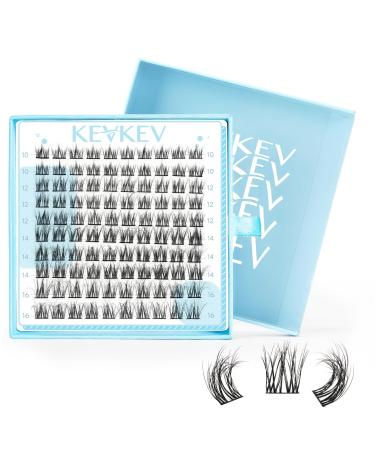 Lash Clusters 120 Pcs Cluster Lashes 3D Fluffy Eyelash Clusters DIY Cluster Eyelash Extensions Individual Lashes Thin Band & Soft(Snowdrop 10-16mix) D-10-16mix(Fluffy) Snowdrop