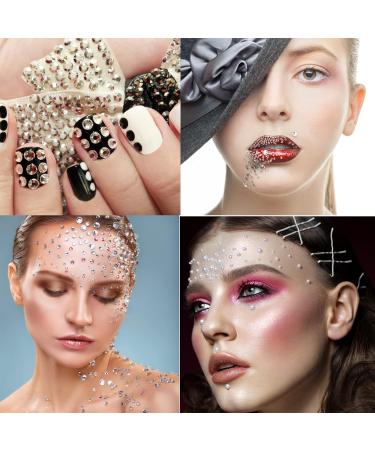 HAIAISO Face Gems & Rhinestone Stickers - Self-Adhesive Eye Jewels for Makeup Nail Art & Hair Styling - Colorful Pearl Rhinestones for Women - Buy Online on GoSupps.com