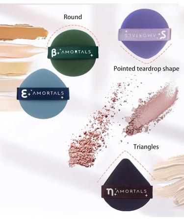 12PCS Triangle & Round Powder Puff Set - Versatile Makeup Sponge for Wet & Dry Use | Premium Setting Powder Puffs for Flawless Foundation Application - Buy Online on GoSupps.com