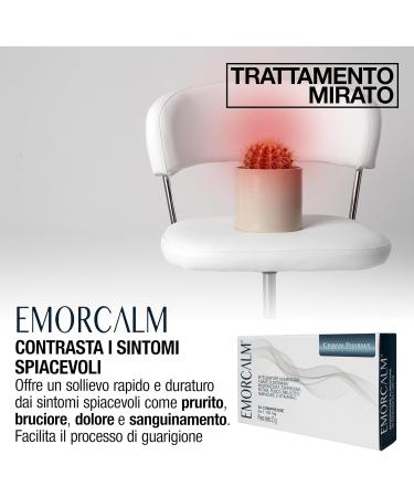 CISBANI PHARMA Emorcalm - Diosmin 500 mg Hesperidin 300 mg for Ragades with Rutin Rusco Melilotus and Vitamin C Ideal Circulation Varicose Veins and Broken Capillaries - Buy Online on GoSupps.com