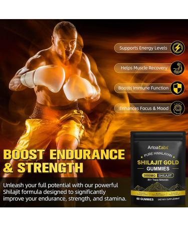  Onznoz Shilajit Gummies Pure Himalayan Gold Shilajit Gummies 3000mg 85+ Trace Elements Improve Stamina Strength & Strength Non - Buy Online on GoSupps.com