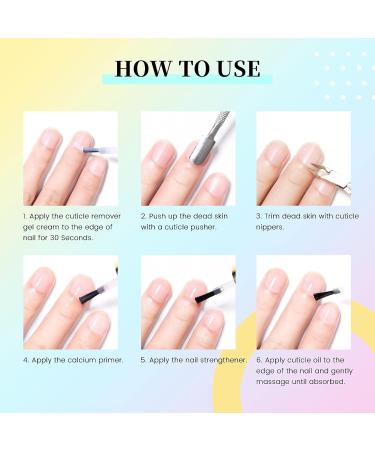 AIJIMEI 4-in-1 Professional Nail Kit: Cuticle Remover Gel Calcium Primer Nail Hardener & Strengthener Base & Top Coat Cuticle Oil - Ultimate Nail Care Solution - Buy Online on GoSupps.com