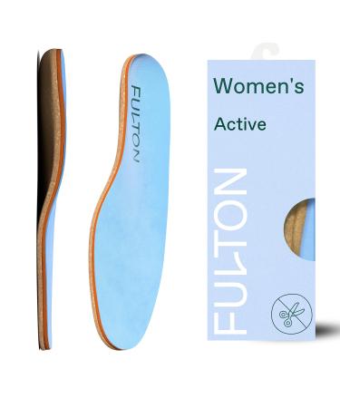 Fulton Women's Shock Absorbing Insoles with High Impact Arch Support - Custom Molding Cork Inserts Alleviate Plantar Fasciitis & Foot Fatigue- Athletic Running Insoles for Women (Women's Size 8) Women's 8 Women's Athleti...