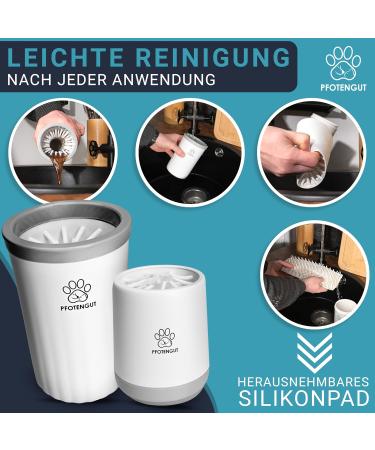 Pfotengut Dog Paw Cleaner - Gentle & Effective for Small & Large Dogs | Includes Suction-Strong Microfiber Towel - Buy Online on GoSupps.com