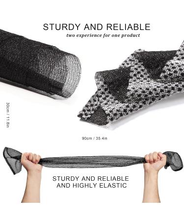 Exfoliating Washcloth Set - 2 African Net Shower Towels & Japanese Face Sponges for Ultimate Body Care Black Loofah Scrubber for Exfoliation - Buy Online on GoSupps.com