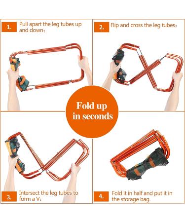 SPOFINE Folding Camping Stool - Portable Chair for Adults & Children - X-Large Orange Foldable Stool for Fishing, Hunting, Travel, Backpacking, Hiking - Buy Online on GoSupps.com