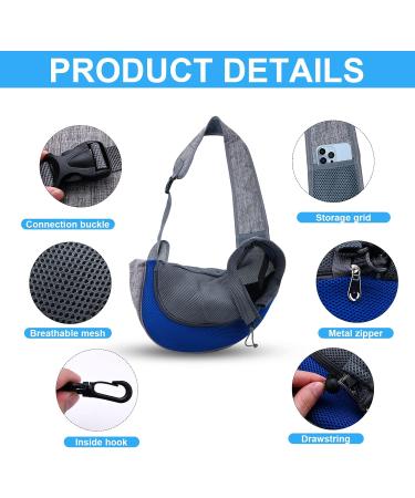 Glaitc Small Dog Portable Carrier - Breathable Travel Shoulder Bag for Pets Ideal for Dogs Cats & Puppies - Blue - Buy Online on GoSupps.com