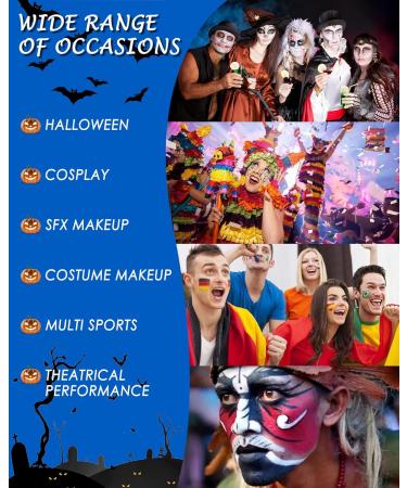  LYSdefeu Body Paint Stick Melting Creamy Face Paint Pen Non-Toxic Oil Based Face Paint Pen Long Lasting Makeup Pencils for Face and Body Special Effects Cosplay  - Buy Online on GoSupps.com