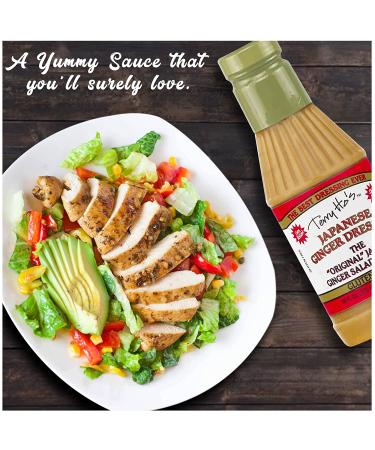 Terry Ho's Japanese Ginger Dressing - Gluten Free Ginger Sesame Marinade & Salad Dressing - 16oz (Pack of 2) - Buy Online on GoSupps.com