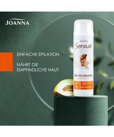 Joanna Sensual Razor Gel for Women - Honeydew Melon Moisture & Smooth Shave (200ml) - Reduces Irritation & Cuts - Buy Online on GoSupps.com
