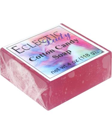 Buy Cotton Candy Glycerin Soap by Eclectic Lady - 4 oz Bar | International Shipping Available - Buy Online on GoSupps.com