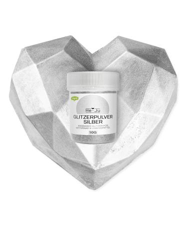 Buy Vegan Silver Edible Glitter Powder - Gluten-Free 10g for Cocktails Pastries & Decorations - E171 Free - Buy Online on GoSupps.com