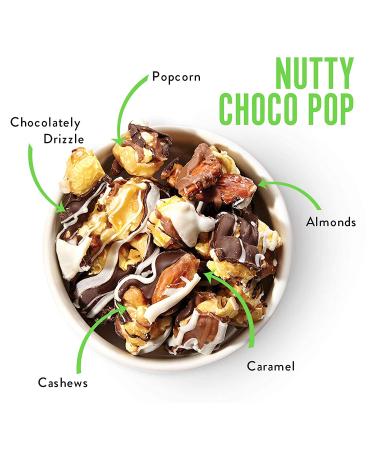 Funky Chunky Gourmet Popcorn Chocolatey Pretzel Nutty Mix 19oz Canister - Nutty Choco Pop Flavor - Buy Online on GoSupps.com