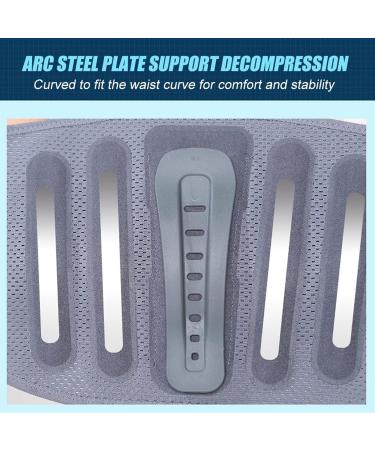 Air Mesh Back Brace for Pain Relief - Adjustable Support Belt for Men & Women - XL Grey 5 Stays for Lumbar Decompression - Buy Online on GoSupps.com