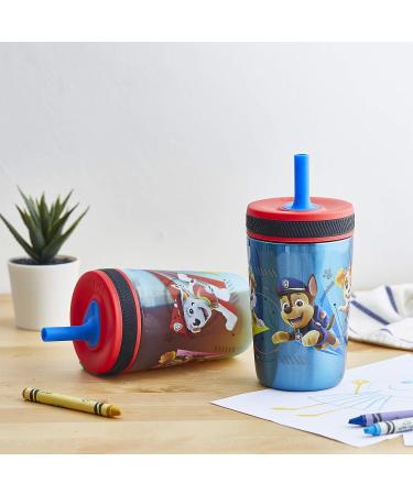 Zak Designs PAW Patrol Kelso Tumbler Set - 15 fl oz 3 Piece Bundle for Kids - Leak-Proof Lid with Straw - Plastic and Stainless Steel Cups with Sipper - Paw Patrol Theme - Buy Online on GoSupps.com
