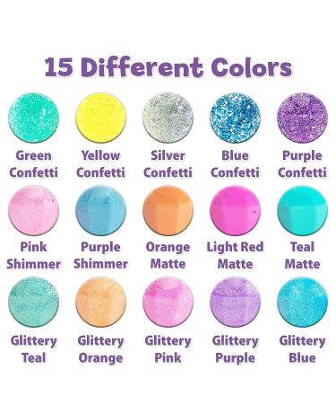 Non-Toxic Little Mermaid Peel-Off Nail Polish Set for Kids - 18 Glittery Colors | Safe Water-Based Formula | Quick Dry Gift Kit for Girls Ages 3+ | Eco-Friendly - Buy Online on GoSupps.com