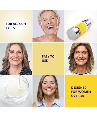 Super Vitamin C Serum for Women 70+ | Hydrating Hyaluronic Acid & Collagen | Firming Face Serum - 1 FL OZ - Buy Online on GoSupps.com