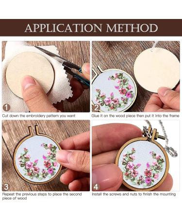 ZOCONE 40 Pack Mini Embroidery Hoops - Small Round Wood Hoops for DIY Pendant Embroidery and Jewelry Making - Buy Online on GoSupps.com