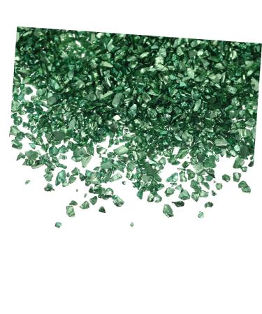 HAKIDZEL 1 Glass Chip Rhinestones for Nails Nail Art Crushed Glass Nail Sequins Ornaments Glass Chips in Bulk Resin Fillers Metal Filler DIY Epoxy Resin Nail Art Charms Nail Stone Irregular 0.5X0.3cm Green