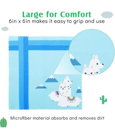 Buy 18-Piece Cute Llama & Alpaca Microfiber Glasses Cleaning Cloth Set | Multi-Color Lens Cleaner & Reusable Wipes for Eyeglasses & Sunglasses - International Shipping Available - Buy Online on GoSupps.com