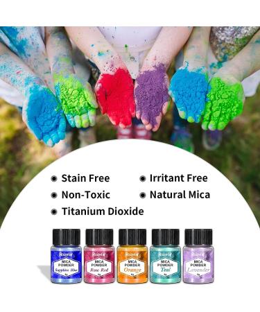 Mica Powder - 32 Colors x 5g Pearlescent Resin Pigment for Epoxy, Soap, Paint, Lip Gloss, Nail Polish, Candle Making & More - Buy Online on GoSupps.com