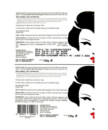 Kojie San Skin Brightening Soap - Original Kojic Acid Soap for Dark Spots & Scars - 3 Bars x 4 Pack - Coconut & Tea Tree Oil - 100g - 4.76 Ounce - Buy Online on GoSupps.com