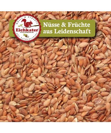 Eichkater Linseed Natural 2-Pack (2x500g) - Premium Quality Flaxseed for Health & Nutrition - International Shipping Available - Buy Online on GoSupps.com