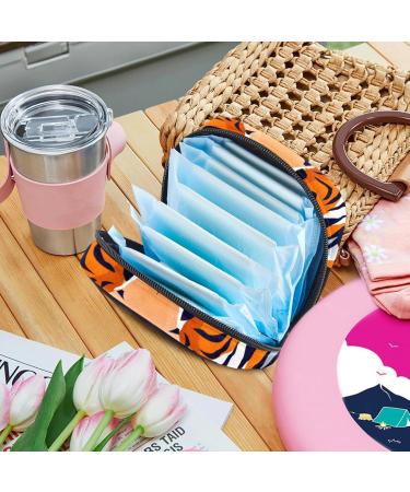 Tiger Head Women's Menstrual Cup Bag - Large Zipper Pocket for Period Essentials | Multi-Colored Tampon & Panty Inlays - Buy Online on GoSupps.com