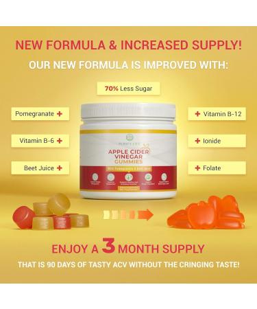 Purify Life Apple Cider Vinegar & Biotin Gummies Bundle - 90 Chews for Hair, Skin, Nails. Gut Health, Immune Support, Metabolism, Detox - No Capsules, Pills, Syrup - Buy Online on GoSupps.com