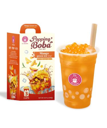 O s Bubble Popping Boba Kit DIY Bubble Tea (Mango Green Tea)