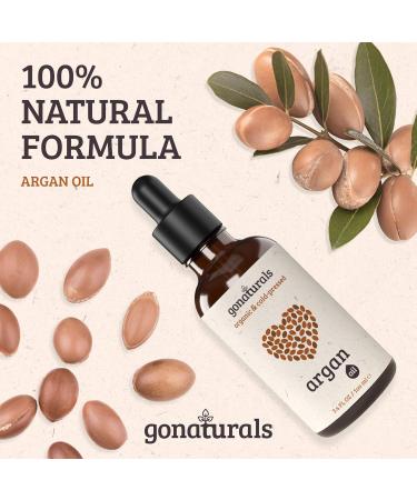 GoNaturals Cold Pressed Argan Oil - Moroccan Oil Treatment: A Conditioner for Hair Oil for Dry Damaged Hair - Pure Argan Oil for Hair & Argan Oil for Skin Care & Hair Serum (100 ml) - Buy Online on GoSupps.com
