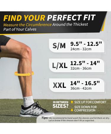 Buy Cambivo 2x Calves Compression Stockings for Men & Women - Relief for Shin Pain Varicose Veins & Sports - Black L-XL - Buy Online on GoSupps.com
