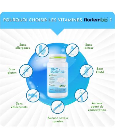 Nortembo Zinc and Magnesium. Food Supplement. 200 tablets. Recovery and Sports Performance. Contributes to Protein Synthesis and Muscle Relaxation. Immune Booster. - Buy Online on GoSupps.com