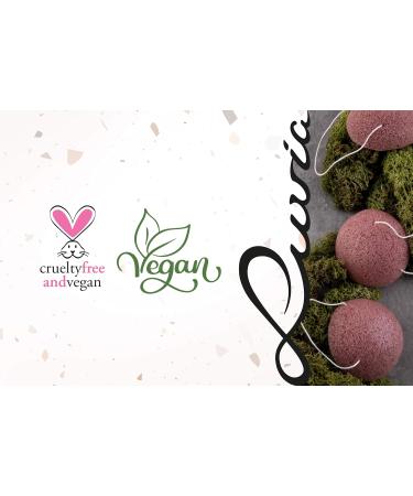 Konjac Swim Set Luvia Red Clay Natural Sponge for Facial Cleaning & Peeling | Vegan & Perfect for Sensitive Skin - Buy Online on GoSupps.com