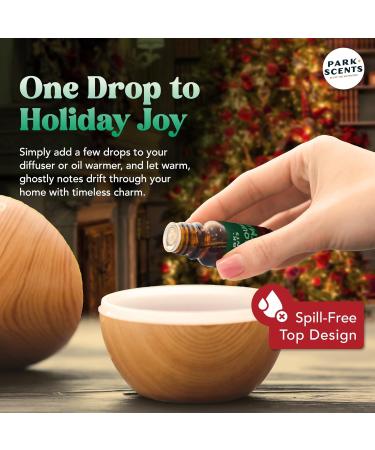 Park Scents Liberty Square Christmas Fragrance Oil Theme Park Winter Holiday Xmas Christmas Essential Oils for Diffuser with Green Leaves Pine Fir Clove Raspberry Rose Musk Made in USA (10ml) - Buy Online on GoSupps.com