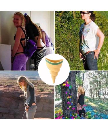 Female Urinal - Spill Proof Female Urinal Device for Women Standing Up to Pee - Travel Urinal for Female Pee Funnel Reusable Women Pee Cup for Hiking Camping Picnic Dtt Conch Shape + Stability Ring Light Yellow - Buy Online on GoSupps.com