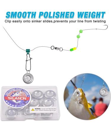 Disc Sinkers Fishing Weights for Saltwater Surf & Catfishing - 1oz to 8oz Options Available - Buy Online on GoSupps.com