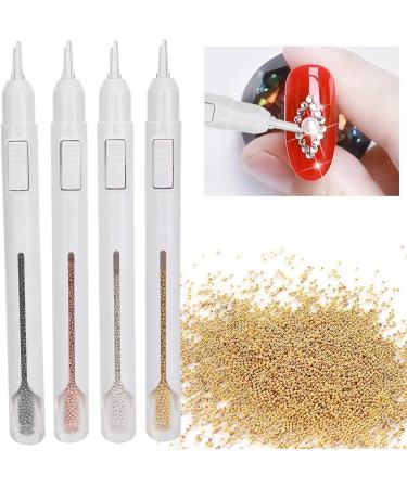 Manicure Dotting Pen Nail Painting Pen Silver Dotting Pen Gold Dotting Pen 4pcs DIY Decoration Professional Home for Manicure Tools Salon Use(1.2mm) - Buy Online on GoSupps.com