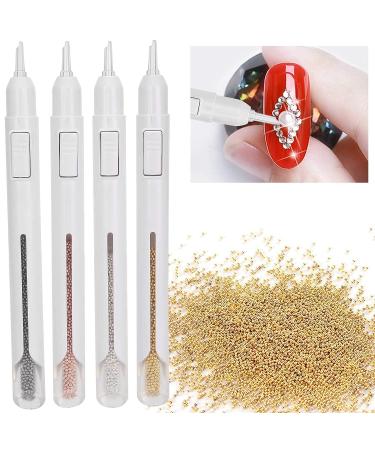 Nail Painting Pen with 2800 Steel Balls - DIY Gold Dotting Pen for Professional Manicure Tools (1.2mm) - Buy Online on GoSupps.com