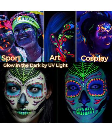Neon Body Paint - Neon Face Makeup Washable and Safe Pencil Sticks for Clubs Birthdays Masquerades Halloween Outdoor Parties - Buy Online on GoSupps.com
