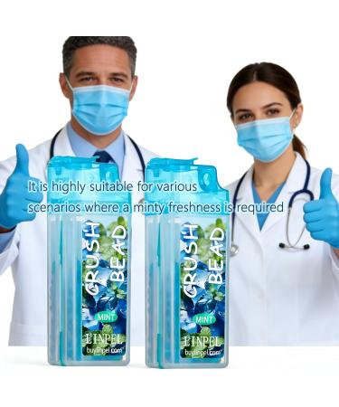 500 Count Blue Mint Face Mask Refresher Beads - Long-Lasting Strong Fragrance Airtight Sealed Portable Bottle Natural Essential Os for All-Day Comfort & Extended Wear - Buy Online on GoSupps.com